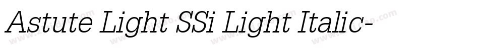 Astute Light SSi Light Italic字体转换